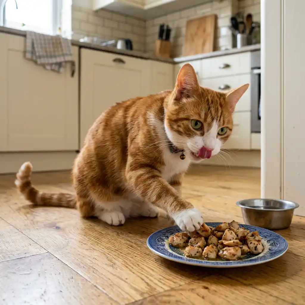 gato comiendo papas